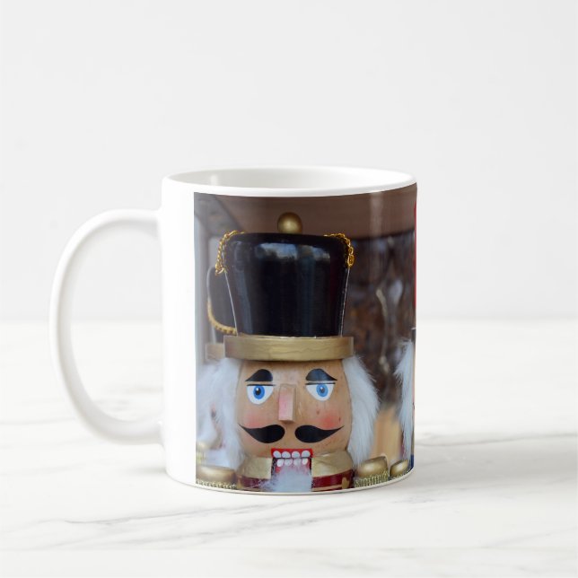 Three christmas nutcrackers coffee mug (Left)