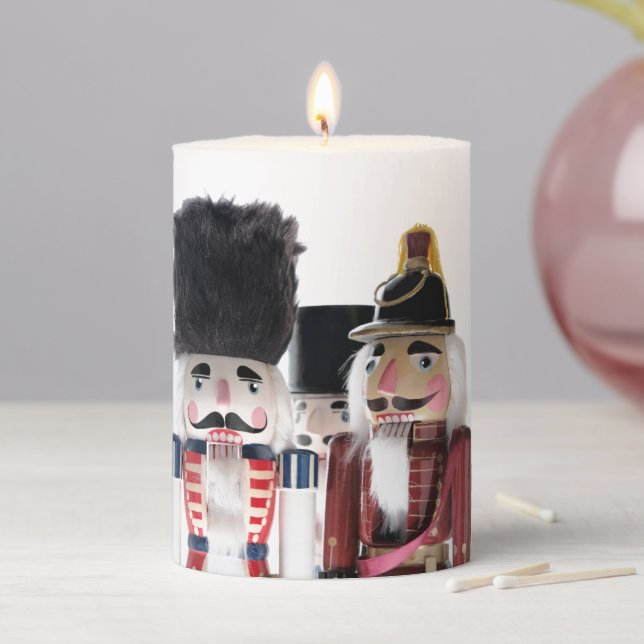 Three Christmas nutcrackers Pillar Candle (In Situ)