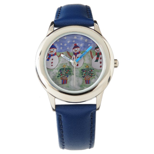 Three Christmas Snowmen Watch (Front)
