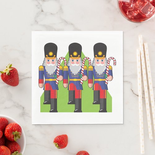 Three Christmas Toy Soldiers Napkins