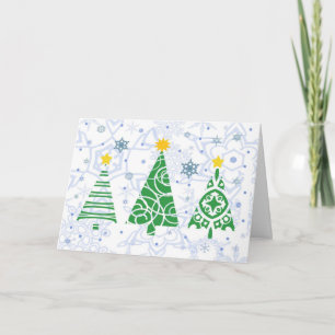 Three Christmas Trees Card