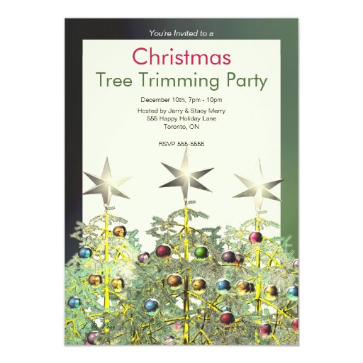 Christmas Tree Trimming Party Invitation Wording 8