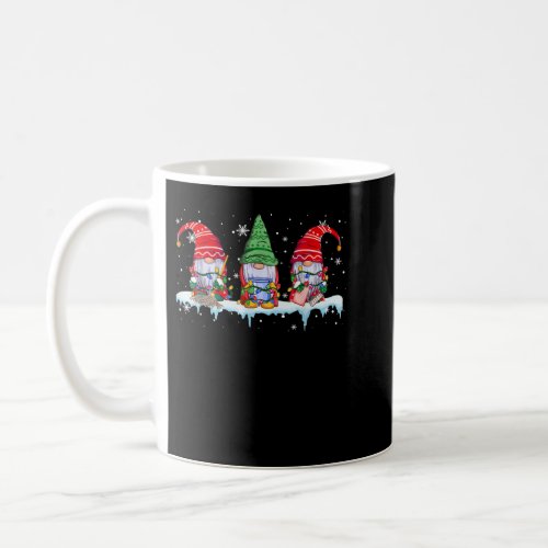 Three Cleaning Gnomes Funny Christmas Lights Gnome Coffee Mug