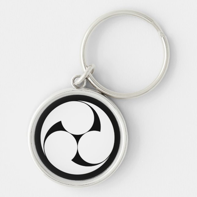 Three clockwise swirls (Jinuki) Keychain (Front)