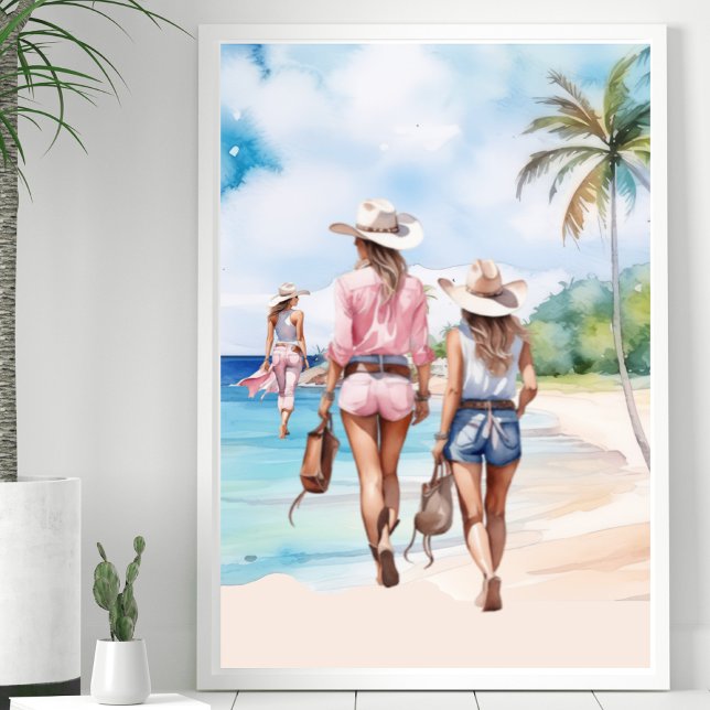 Three Coastal Cowgirls Tropical Island  Poster (Creator Uploaded)