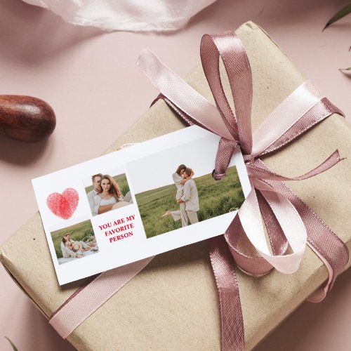  Three Collage Couple Photo  Valentines Gift Gift Tags
