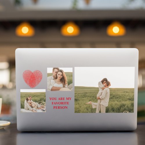  Three Collage Couple Photo  Valentines Gift HP Laptop Skin