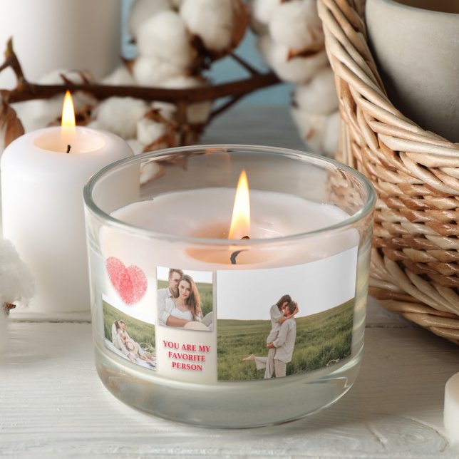  Three Collage Couple Photo | Valentines Gift Rectangular Sticker (Creator Uploaded)