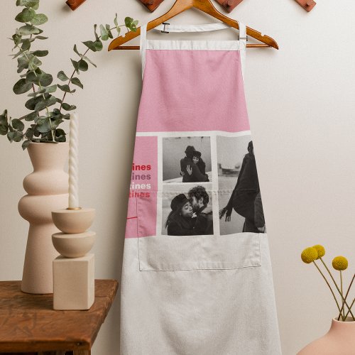  Three Collage Photo  Colorful Valentines Gift Apron