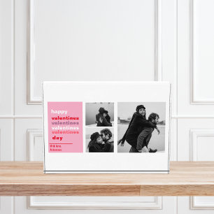  Three Collage Photo   Colorful Valentines Gift Block