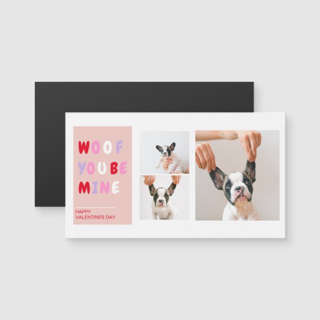  Three Collage Photo | Dog Valentines Gift  (Front/Back)