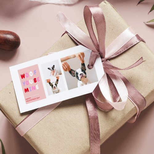  Three Collage Photo  Dog Valentines Gift  Gift Tags