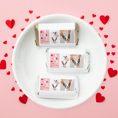  Three Collage Photo  Dog Valentines Gift  Hersheys Miniatures