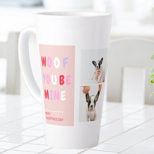  Three Collage Photo  Dog Valentines Gift  Latte Mug