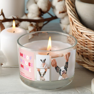  Three Collage Photo   Dog Valentines Gift  Rectangular Sticker