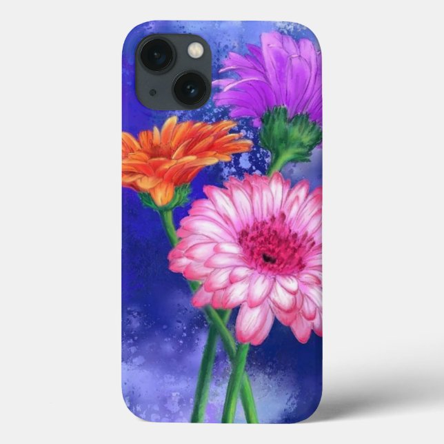 Three Color Gerberas iPhone Case (Back)