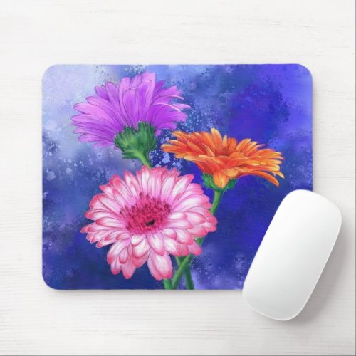 Three Color Gerberas Mouse Pad