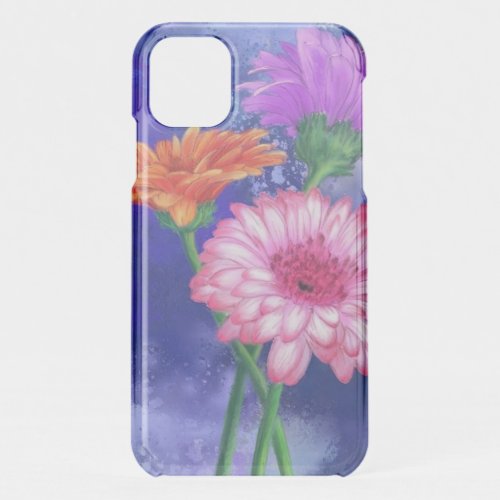 Three Color Gerberas Painting iPhone 11 Case