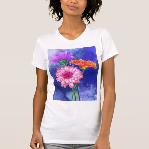 Three Color Gerberas T_Shirt Painting