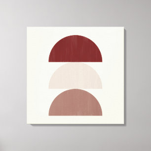 Three Color Painted Crescents 01 Canvas Print