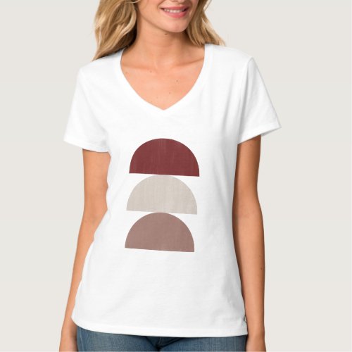 Three Color Painted Crescents 01 T_Shirt