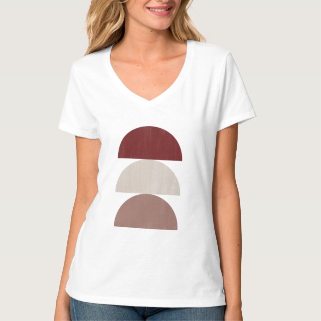 Three Color Painted Crescents 01 T-Shirt (Front)