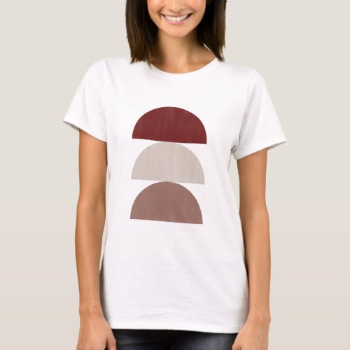 Three Color Painted Crescents 01 T_Shirt