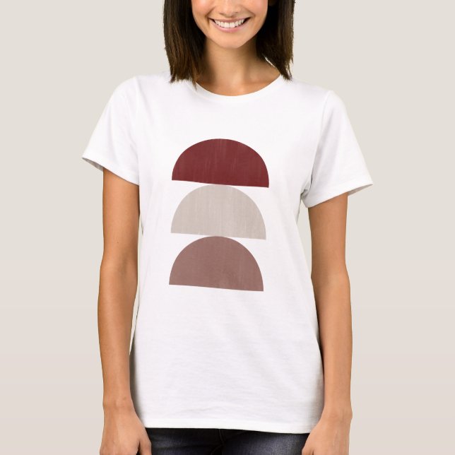 Three Color Painted Crescents 01 T-Shirt (Front)