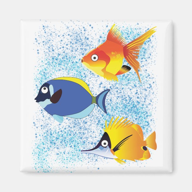 Three Colorful Fish Magnet (Front)