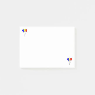 Three colorful party balloons Post it Notes