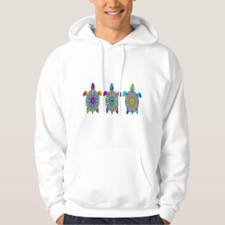 Three Colorful Turtles Hoodies