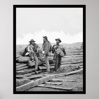 Three Confederate Prisoners at Gettysburg 1863 Poster