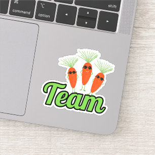Three cool carrots sticker