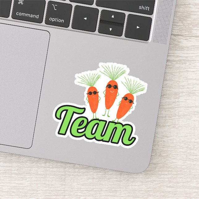 Three cool carrots  sticker (Detail)