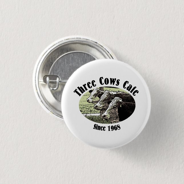 Three Cows Cafe, MECP Fictional Diner Button (Front & Back)