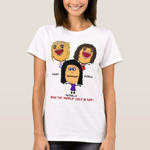 Three Crazy Sisters Cartoon T_Shirt