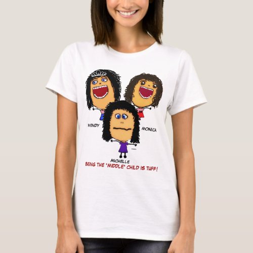 Three Crazy Sisters Cartoon T_Shirt