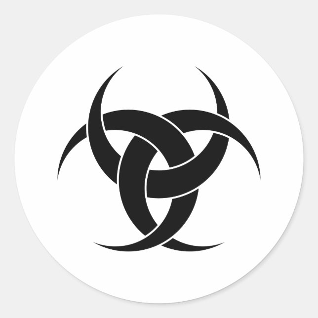 Three Crescents Classic Round Sticker (Front)
