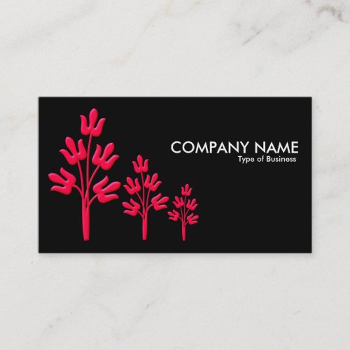 Three Crimson Trees _ Black Business Card