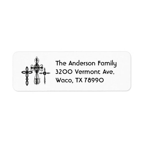 Three Cross Address Label