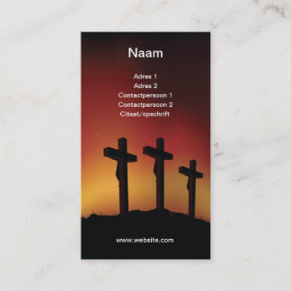 Three crosses business card