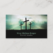 Three Crosses, Christianity, Religious Business Card at Zazzle