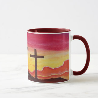 Three Crosses Crucifixion John 3:16 Coffee Mug Art