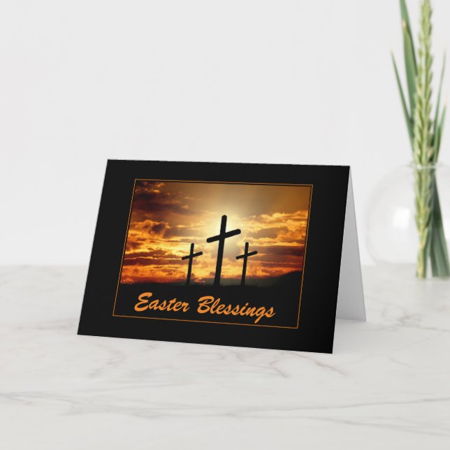Three Crosses Easter Card (Front)