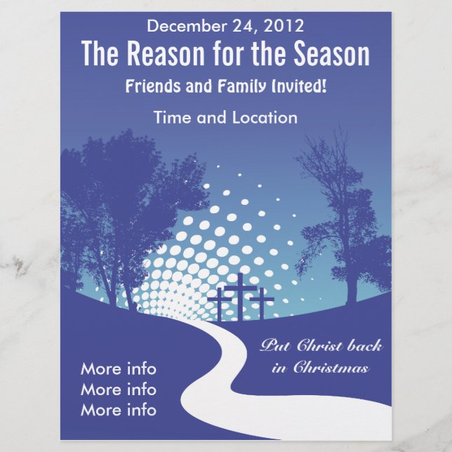 Three Crosses Holiday Program Flyer (Front)