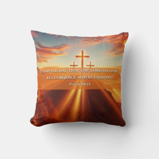 Three Crosses in the Desert  Throw Pillow