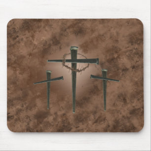 Three Crosses Mouse Pad