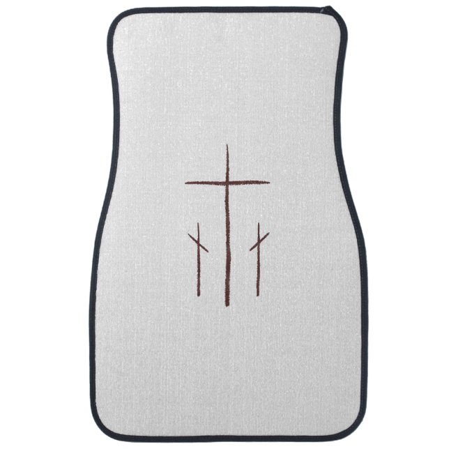 Three Crosses on Calvary Car Floor Mat (Front)