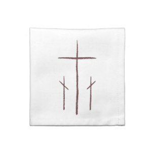 Three Crosses on Calvary Napkin