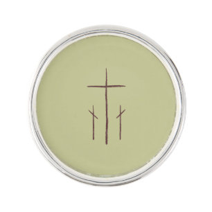 Three Crosses on Calvary Pin